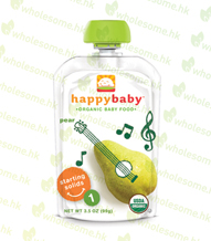 Happy Baby Starting Solids (stage 1): Pear (Pack of 16) 有機嬰兒食品 (第一階段): 梨子(16包)