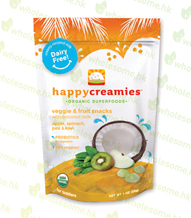 Happy Creamies: Apple, Spinach, Pea, and Kiwi (Pack of 8) 蘋果、菠菜、豌豆、奇異果有機開心椰奶片(8包)