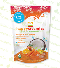 Happy Creamies: Carrot, Mango, and Orange (Pack of 8) 紅蘿蔔、芒果、香橙有機開心椰奶片(8包)