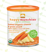 Happy Munchies: Cheddar Cheese and Carrot (Pack of 6) 有機蘿蔔芝士朦豬脆脆(6罐)