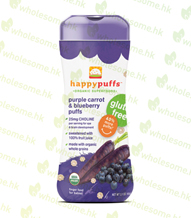 Happy Puffs: Purple Carrot & Blueberry (Pack of 6) 有機紫胡蘿蔔藍莓泡芙(6罐)