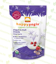 Happy Yogis: Mixed Berry (Pack of 8)有機高鈣乾乳酪: 什莓(8包)